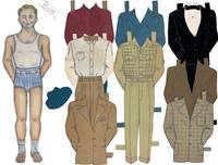Handmade 10.5" Paper Doll "Bill