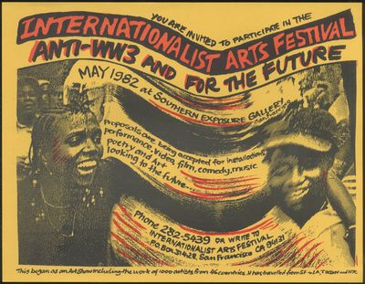 [Flyer]: You are Invited to Participate in the International Arts Festival, Anti-WW3 and for the Future