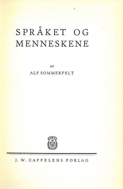 Språket og menneskene av (...).