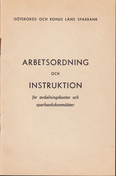 Arbetsordning och instruktion för…