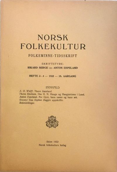 Folkeminne-Tidsskrift. Hefte 3-4. 1932 - 18.…
