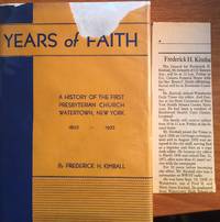 Years of Faith: A History of the First Presbyterian Church of Watertown, New York, 1803-1953