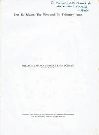 image of DAR ES SALAAM, THE PORT AND ITS TRIBUTARY AREA. (Cover title).