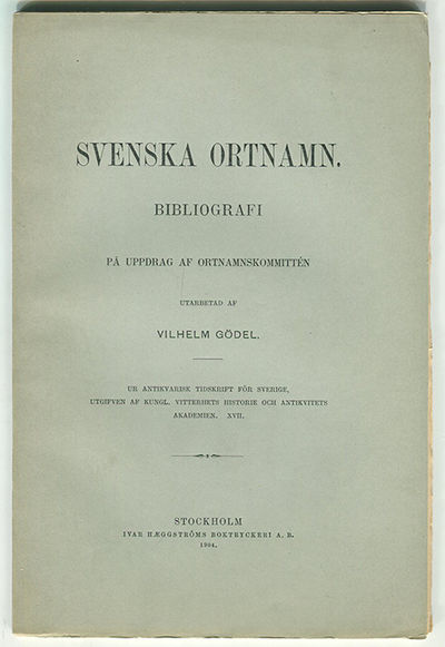 Svenska ortnamn. Bibliografi. På uppdrag af…