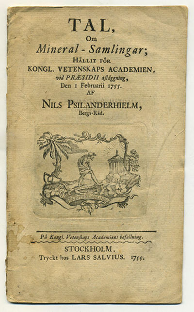 Tal, om mineral-samlingar; hållit för kongl.…