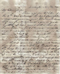Autograph Letter Signed, as a member of the Indiana House of Representatives, to his wife, Emma A. Bearss, Washington, August 25, 1842