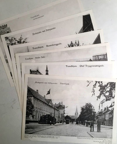 Seks plansjar av gamle foto frå Trondheim