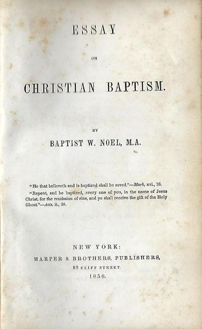ESSAY ON CHRISTIAN BAPTISM