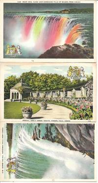 Niagara Falls - Collection/Lot of 7 UNUSED White Bordered Postcards - Circa 1940s by Frank Howard Leslie - ca 1940s