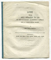 Ode öfver den 1 november år 1778 då den af kongl.…