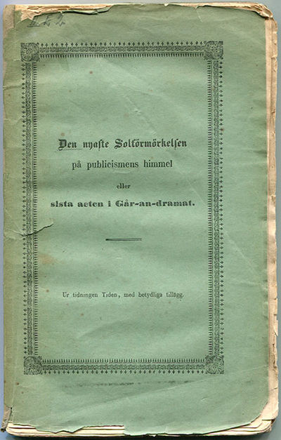 Den nyaste solförmörkelsen på publicismens himmel…