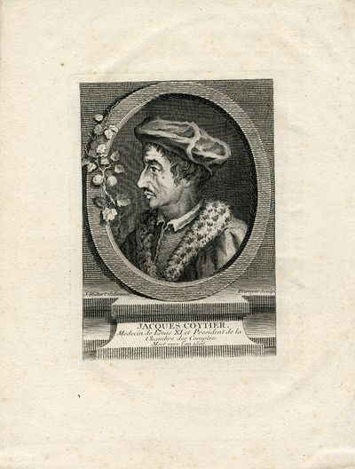 Medecin de Louis XI et President de la Chambre des Comptes. Engraved Portrait by Francois after J. Robert
