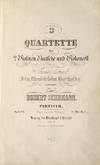[Op. 41, nos. 1-3]. 3 Quartette für 2 Violinen, Bratsche und Violoncell Seinem Freunde Felix Mendelssohn Bartholdy zugeeignet... Partitur. Op. 41 No. I Pr. 1 Thlr. - Mk.3._... 7834_36. [Full score]