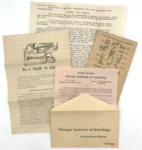 Chicago Institute of Astrology - Circulars and Original Astrological Reading