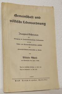 Gemeinschaft und völkische Lebensordnung
