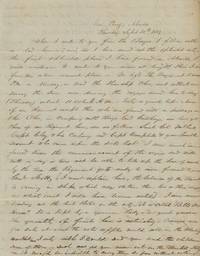 Lengthy Letter Describing the Food and Scenery of Vera Cruz, Written by Captain George Clutter of Wheeling, [West] Virginia, Captain of the the ‘Mountain Boys of Monongolia.’