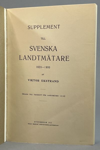 Supplement till Svenska landtmätare 1628-1900 af…