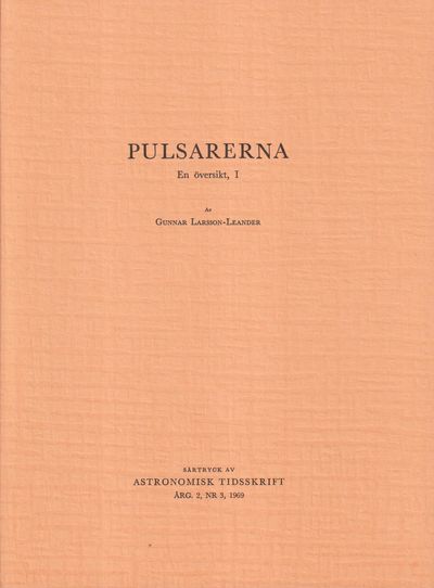 Pulsarerna. En översikt, I [= rubrik].