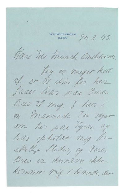 Orig. handwritten and signed letter for 