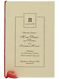 Second Annual Hunt Dinner and Dance of the Roscommon Hounds, Saturday the Seventh of March, Nineteen Hundred Ninety-Eight [7th] [1989]