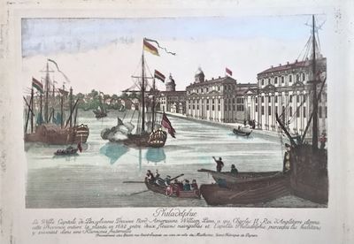 Philadelphie - la ville capitale de Pensylvanie province Nord-Americaine William Penn, à qui Charles II Roi d'Angleterre donna cette province entiére la planta en 1682 ...