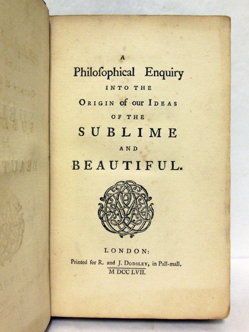 BIBLIO A PHILOSOPHICAL ENQUIRY INTO THE ORIGIN OF OUR IDEAS OF THE