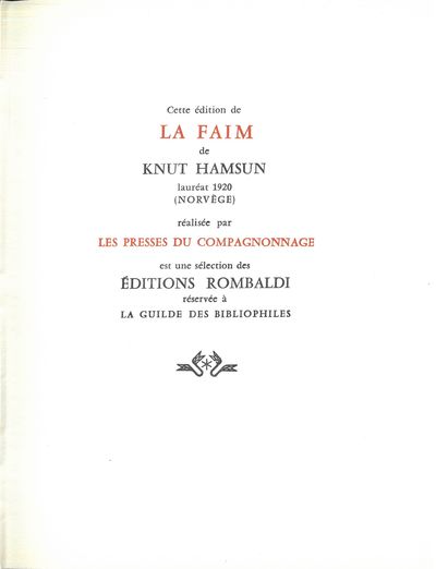 La faim. Med la “Petite histoire” de…