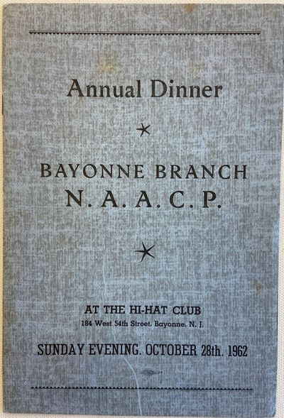 Program from Annual N.A.A.C.P Dinner in New Jersey, 1962