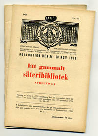 Bokauktion den 24-28 nov. 1950. Ett gammalt…