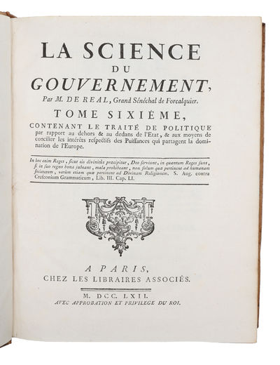 La Science Du Gouvernement. Vol. 1 - 3 & 6. (photo 7)