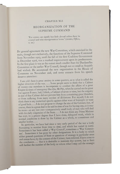 The Supreme Command 1914-1918; The Supreme Control at the Paris Peace Conference 1919 . 2 vols. + supplement. (photo 7)