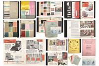 1960 Beauty Salon Equipment and Furniture Trade Catalogs with Sixty (60) Samples of Vinyl Upholstery and Laminate