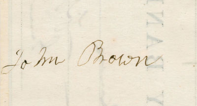 John Brown cashes $50 to check slavery in Kansas