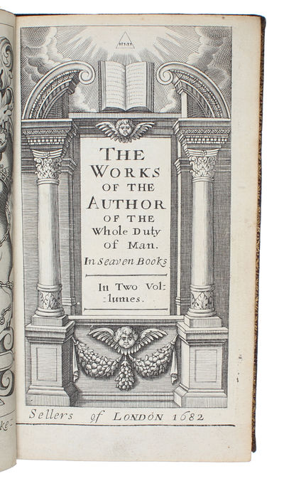 (ALLESTREE, RICHARD). The Works of the Author of the Whole Duty of Man. In seven Books. In two Volumes. + (The Same:) The Gentlemans Calling. Written by the Author of the Whole Duty of man. (+) The Ldies Calling. In two Parts.... The Sixth Impression.... (photo 2)