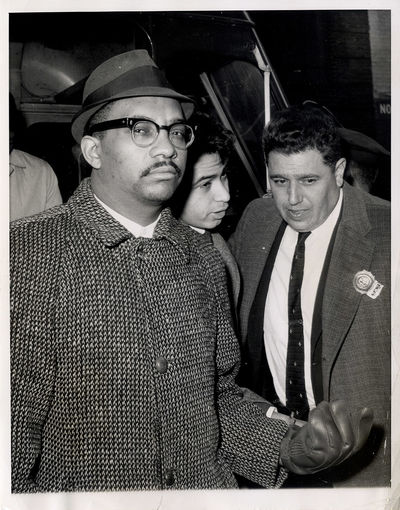 MALCOLM X ASSASSINATION (1965) Set of 2 press photos