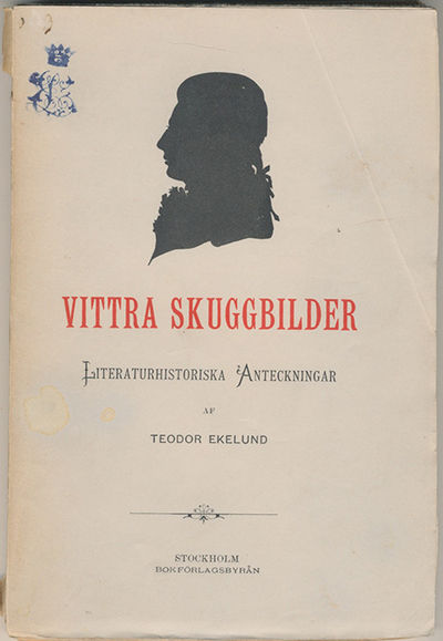 Vittra skuggbilder. Litteraturhistoriska…