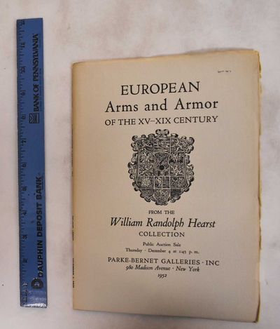New York: Parke-Bernet Galleries, 1952. Softcover. VG, covers show edge wear and small tears. Price ...