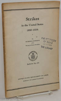 cover of Strikes in the United States, 1880-1936