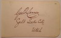 Autographed Album Page by George Quayle (1827 - 1901) CANNON - Signed - 1890 - from Argosy Book Store (SKU: 174256)
