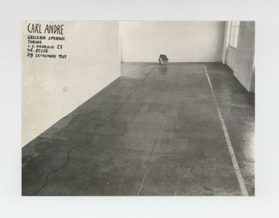 Exhibition card: Carl Andre (opens 29 September 1969)