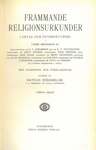 Främmande religionsurkunder i urval och…