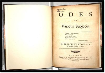 Odes on Various Subjects [First...; (photo 4)