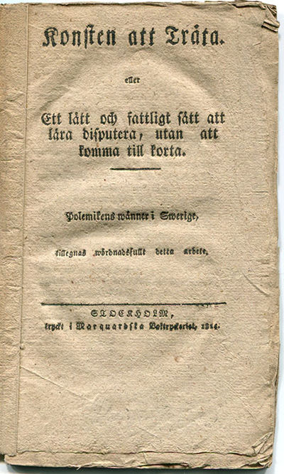 Konsten att träta. Eller ett lätt och fattligt…