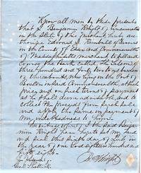 cover of 1858 HANDWRITTEN POWER OF ATTORNEY TO EDWARD D. KIMBALL IN THE SALE OF THE BARQUE "SALEM."