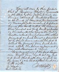 1858 HANDWRITTEN POWER OF ATTORNEY TO EDWARD D. KIMBALL IN THE SALE OF THE BARQUE "SALEM.