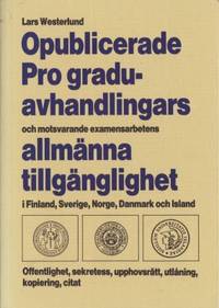 Opublicerade Pro gradu-avhandlingars och…