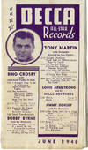 DECCA ALL-STAR RECORDS (Jun 1940) Pamphlet