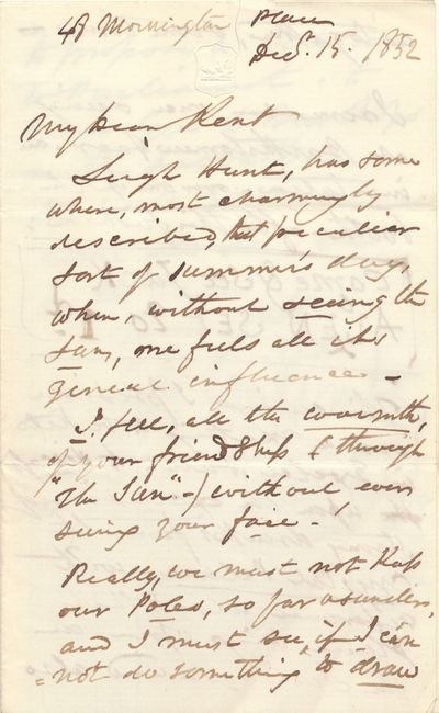 Cruikshank Sketches a Sign in a long Autograph Letter Signed