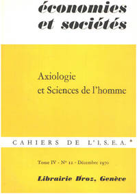 image of Axiologie et sciences de l'homme