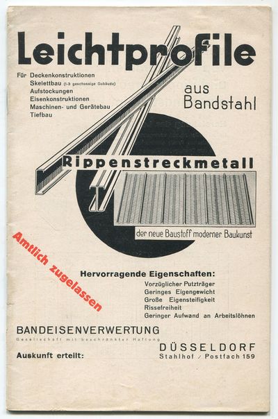 Leichtprofile aus Bandstahl fur Deckenkonstruktionen, Skelettbau, Aufstockungen, Eisenkonstruktionen, Maschinen - und Geratebau, Tiefbau